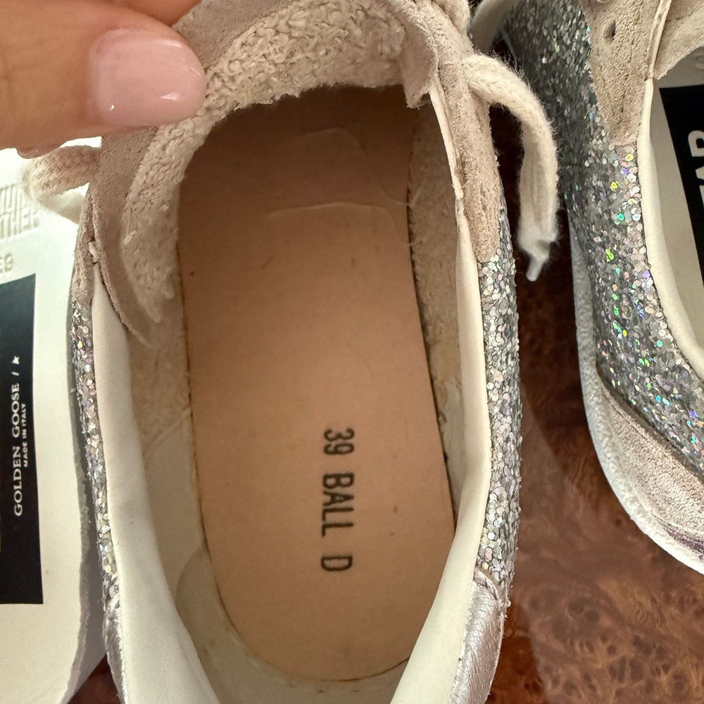 Golden Goose Women's Ballstar Glitter and Grey Suede size 39. - Picture 10 of 13